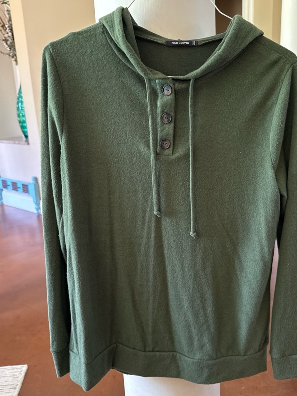 Pink Clover Women’s Olive Hooded Button Pullover